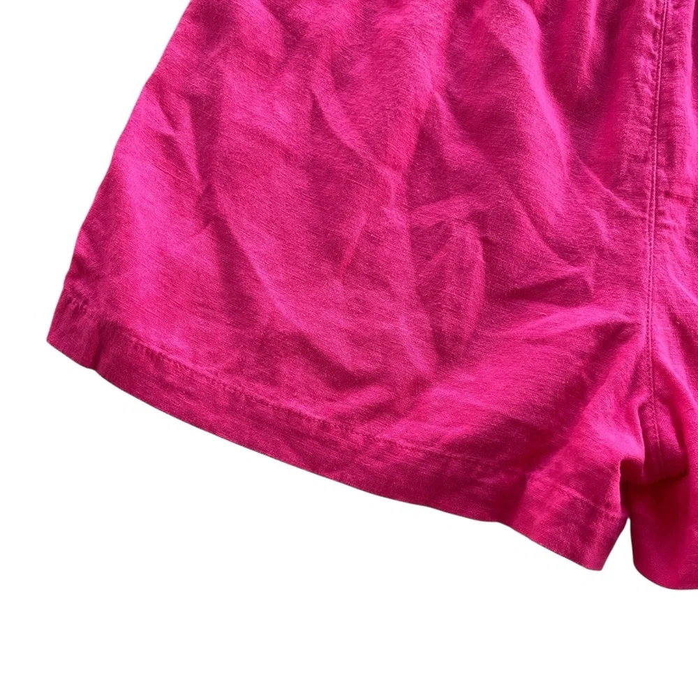 J.Crew Women’s Sm. Pink Linen Blend Drawstring Shorts Nautical Beach Girly AX922